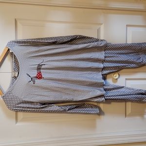 Pajamas Set XL Joggers Dog Gray White Dots